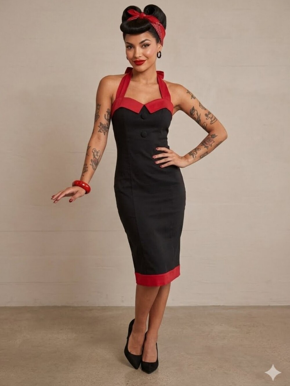 Collectif Fatal Seduction Wiggle Dress, VGUC, Approximate Size 6